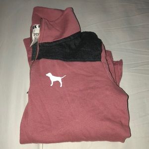 Pink quarter zip